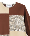 Women's Open Back Patchwork Top