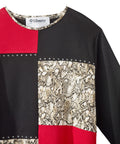 Women's Open Back Patchwork Top