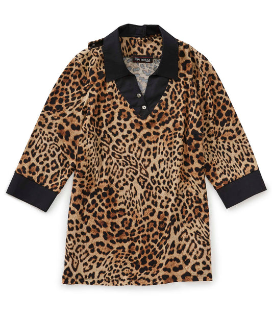 Women's Open Back Collared Top
