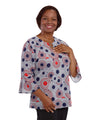 Ring-Keyhole Neck Adaptive Top for Women