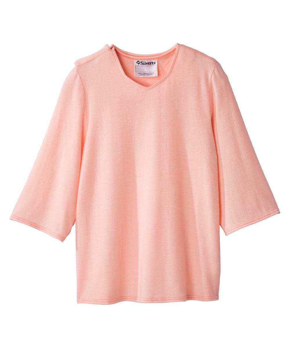 Women's Open Back 3/4 Sleeve Soft Knit Top