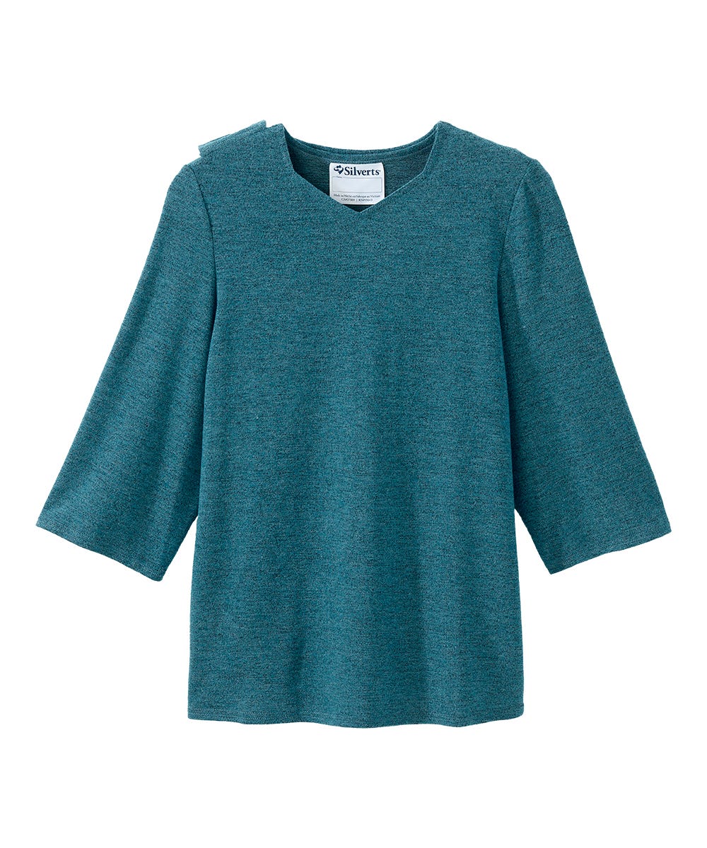 Women's Open Back 3/4 Sleeve Soft Top - Clearance
