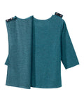 Women's Open Back 3/4 Sleeve Soft Top - Clearance