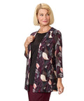 Women's Open Back 3/4 Sleeve Twofer Top