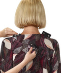 Women's Open Back 3/4 Sleeve Twofer Top