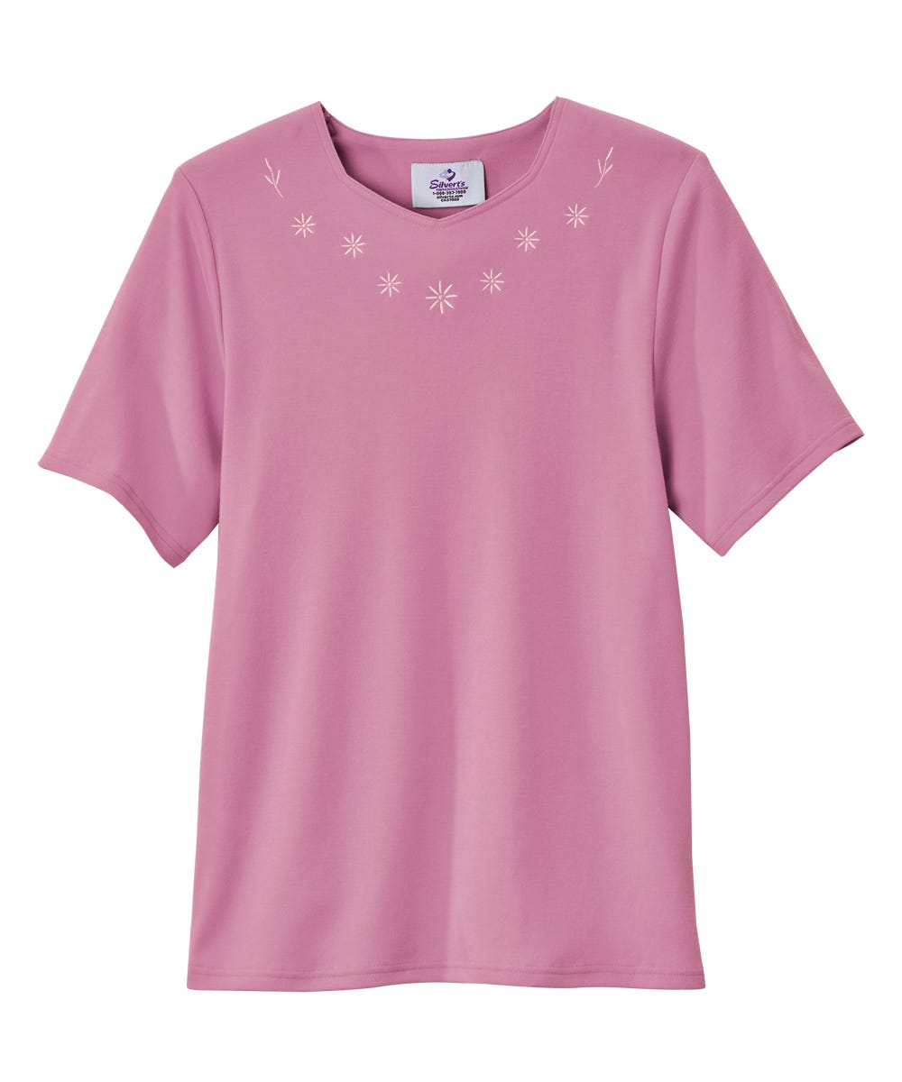 Women's Soft Embroidered Adaptive Top - Clearance