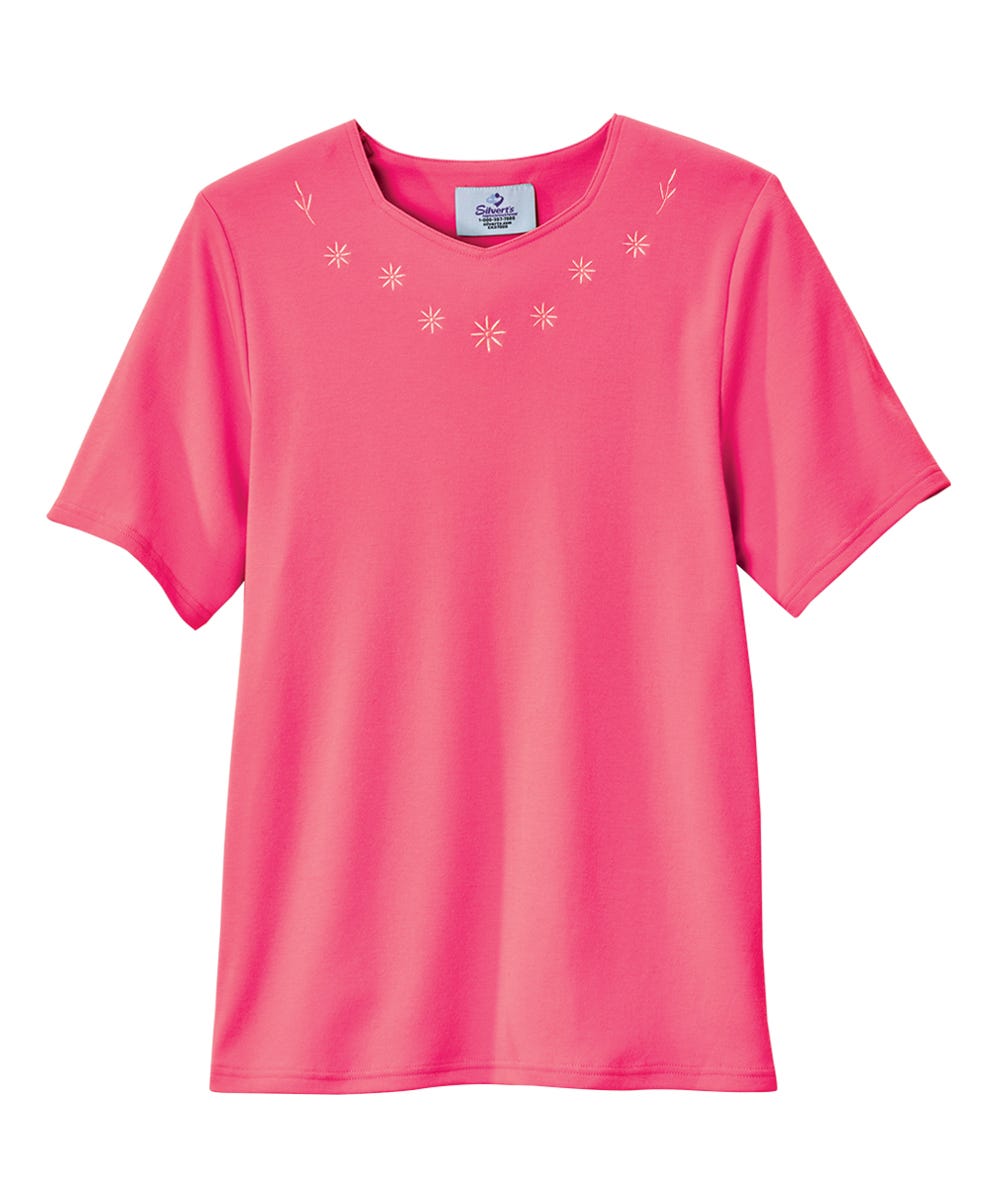 Women's Soft Embroidered Adaptive Top - Clearance