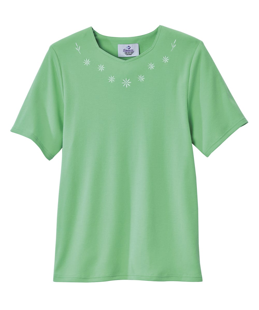 Women's Soft Embroidered Adaptive Top - Clearance