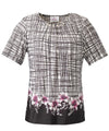 Women's Open Back Top with Pearl Neckline
