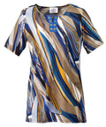 Women's Open Back Patterned Top