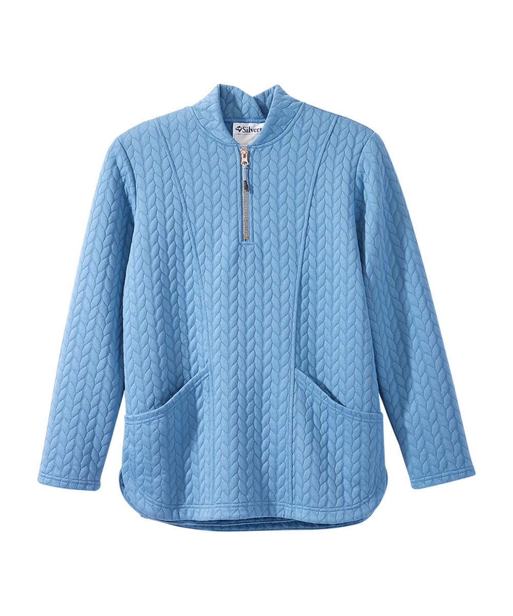 Women's Easy Dressing Open Back Half Zip Track Suit Top