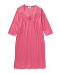Women's No Peek Hospital & Home Care Gown with Lace Neckline
