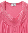 Women's No Peek Hospital & Home Care Gown with Lace Neckline
