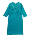 Women's No Peek Hospital & Home Care Gown with Lace Neckline