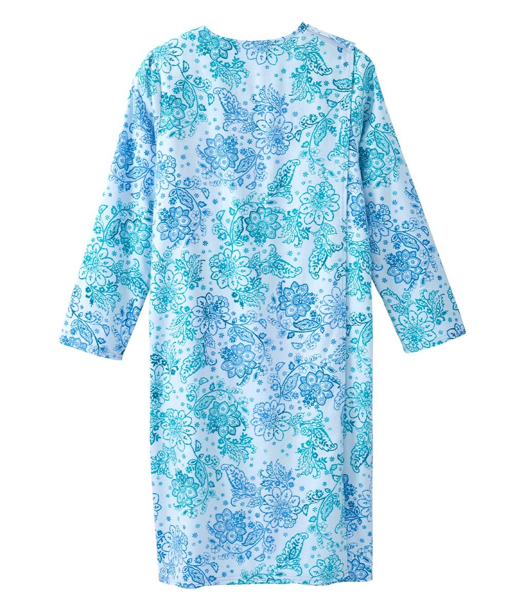 Women's No Peek Open Back Flannel Nightgown