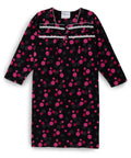Women's No Peek Open Back Flannel Nightgown