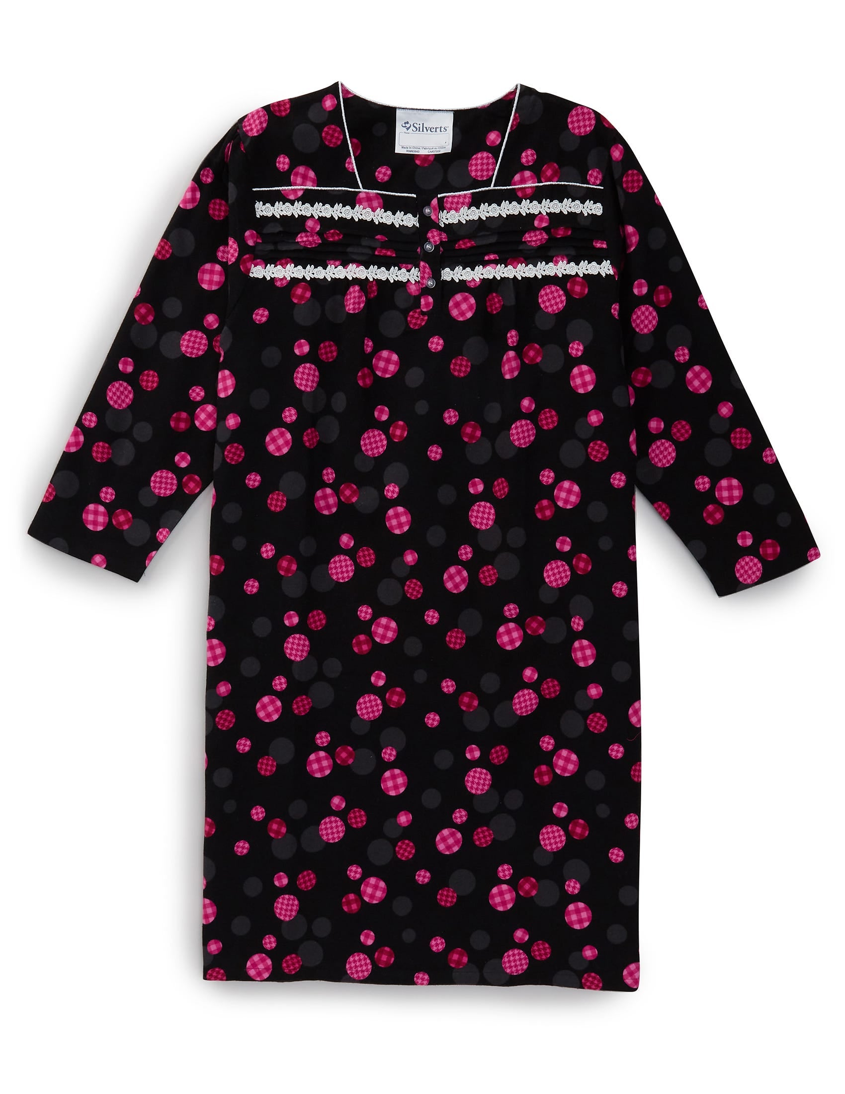 Women's No Peek Open Back Flannel Nightgown