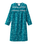 Women's No Peek Open Back Flannel Nightgown