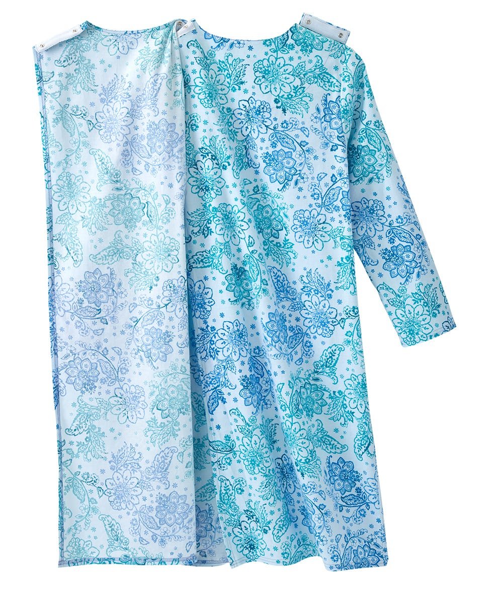 Women's No Peek Open Back Flannel Nightgown