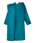 Women's Open Back Plush Nightgown with Zip Front