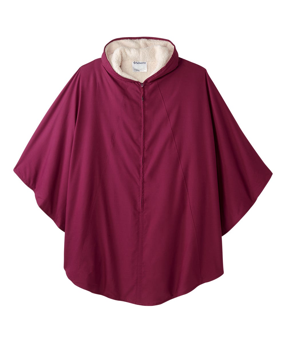 Warm Wheelchair Cape for Women & Men with Hood - Silverts 4