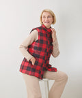 Women's Reversible Magnetic Snap Front Puffer Vest