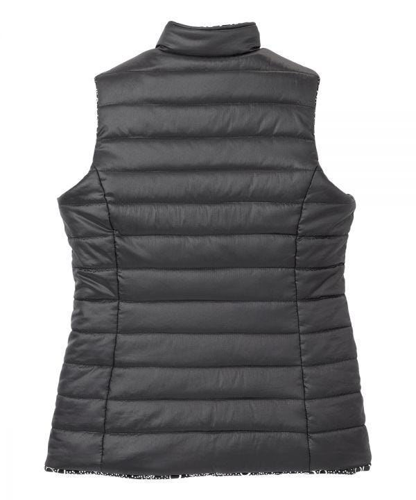 Women's Reversible Magnetic Snap Front Puffer Vest - Clearance