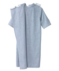 Women's Adaptive Open Back Embroidered Linen Dress