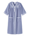 Women's Open Back Nightgown with Quarter-Zip