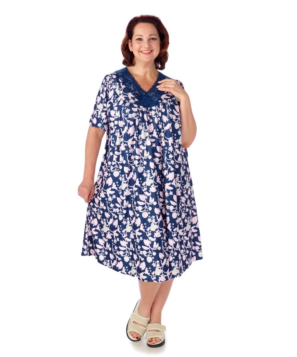 Women's Buttery Soft Easy-On Lounge Dress - MuuMuu Nightgown