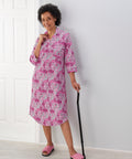 Women's Open Back Collared Nightgown