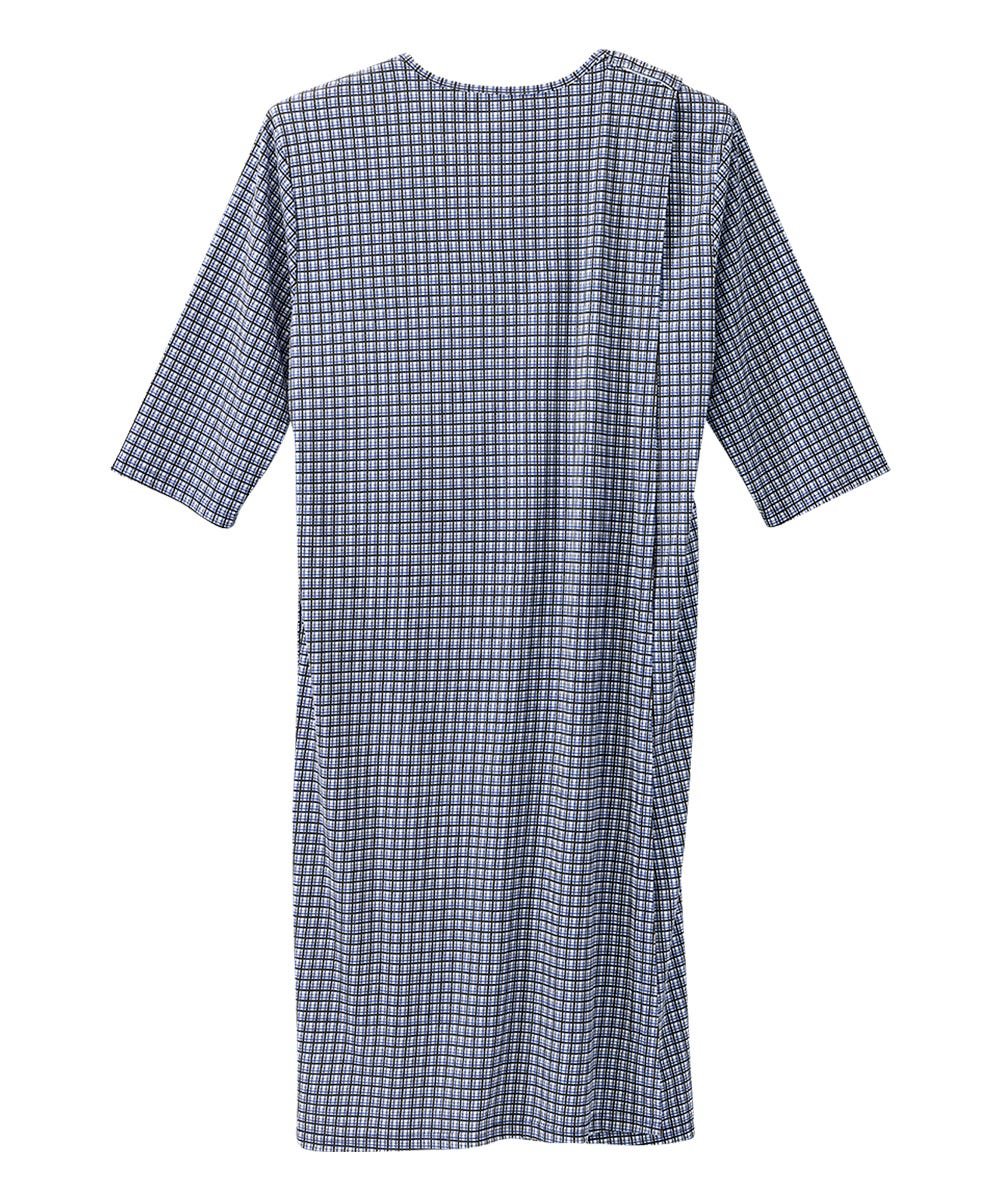 Men's Open Back Henley Nightgown