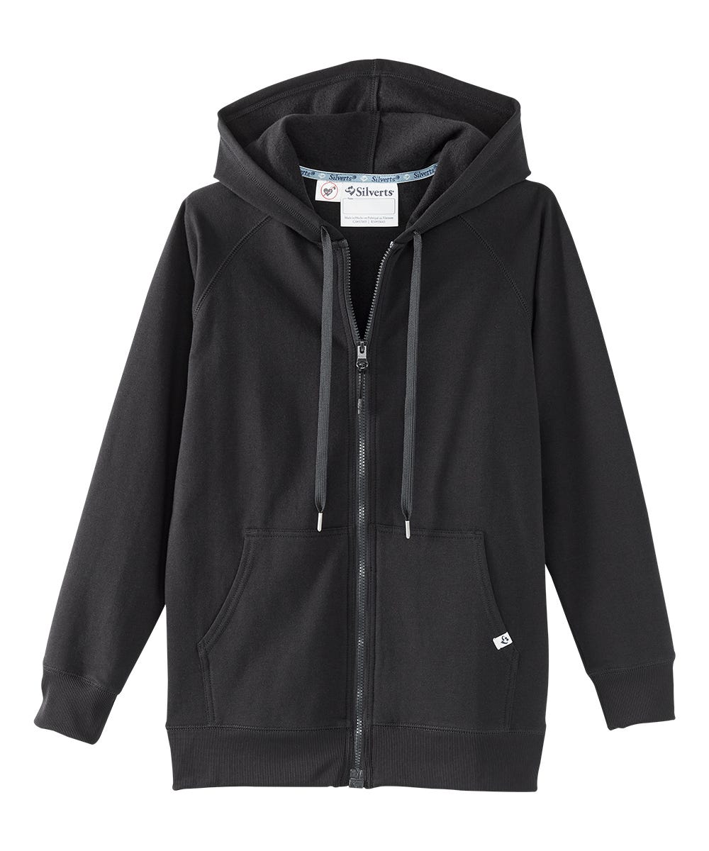 Womens Magnetic-Zipper Hoodie with Pockets - Clearance