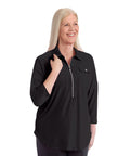 Women's Zip-Front Top for Self-Dressing