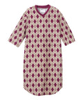 Diagonal patterned nightgown on a white background