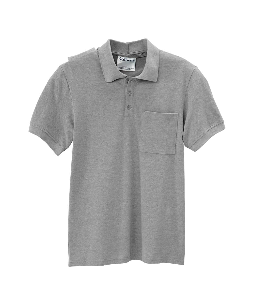 Men's Classic Open Back Short Sleeve Polo Shirt