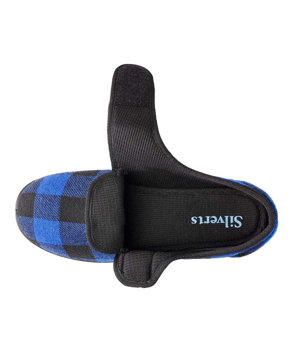 Men’s Soft Slippers with Easy Closures – Adjustable Fit (Regular to Extra Wide)