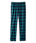 Men's Open Back Top & Pull-On Pant Flannel Pajama Set
