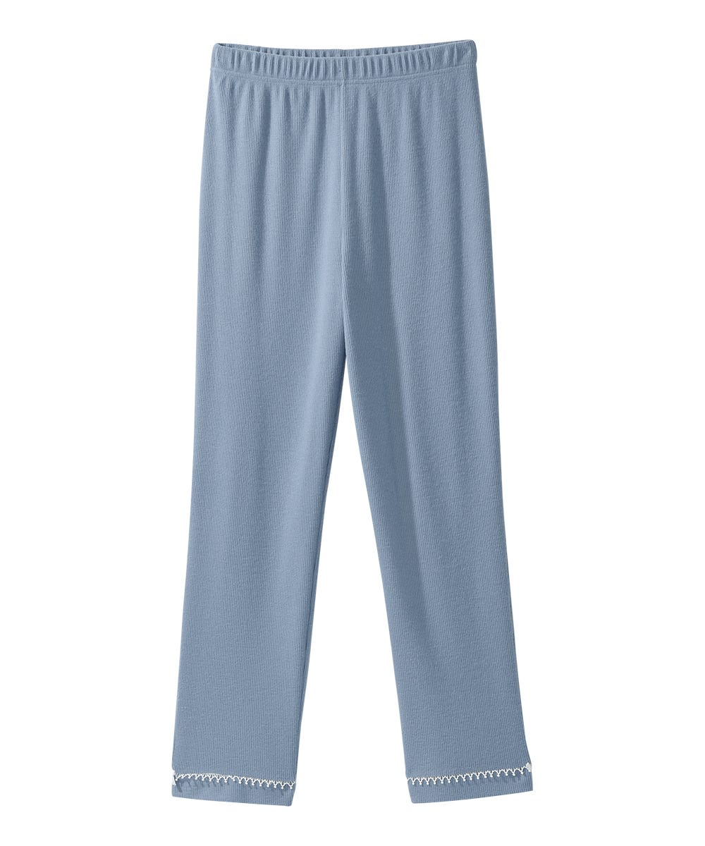 Women's Open Back Top & Pull-On Pant Waffle Knit Pajama Set