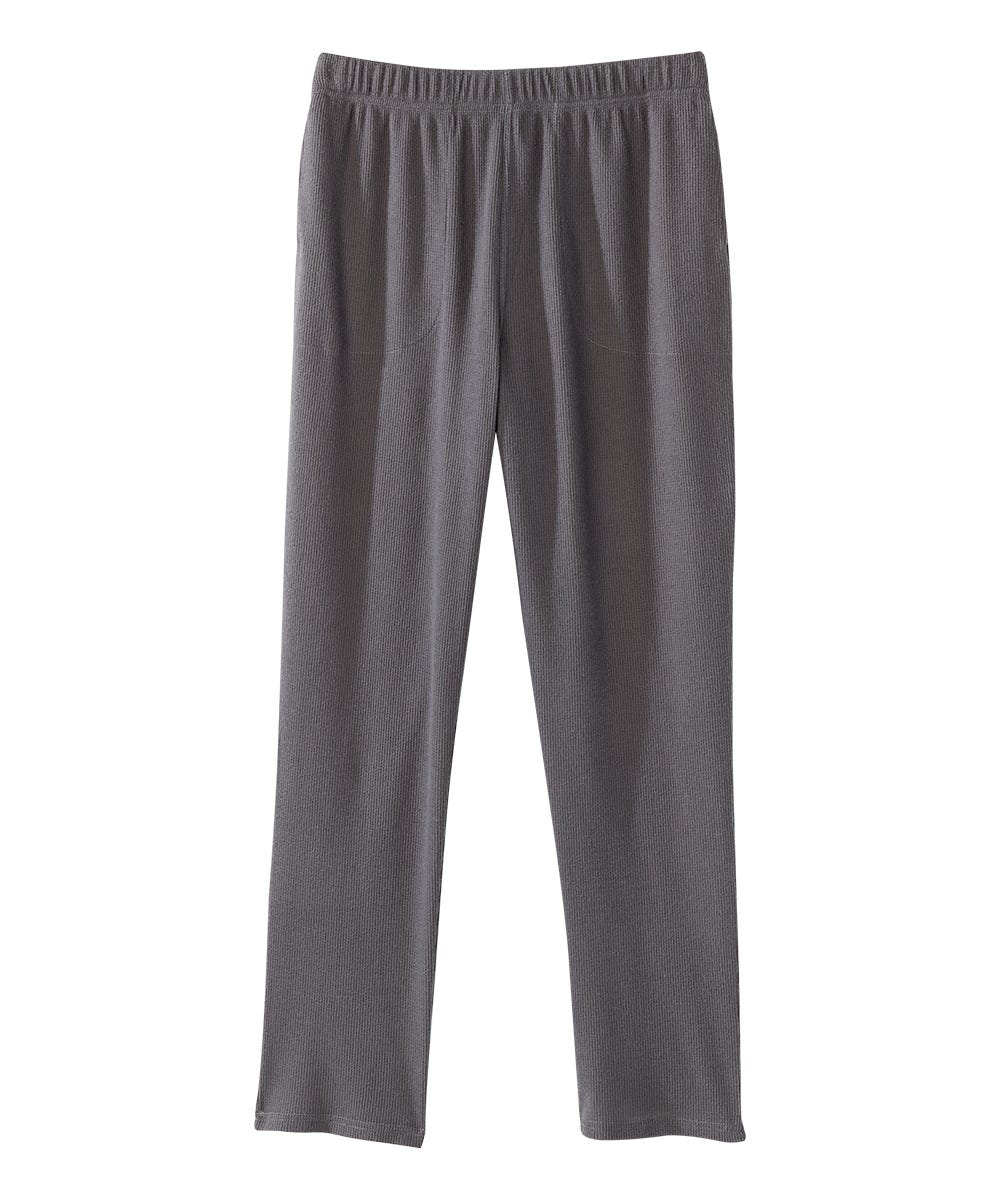 Men's Open Back Top & Pull-on Pant Waffle Knit Pajama Set