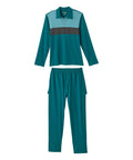 Men's Open Back Long Sleeve Polo & Open Back Pant Set - Clearance