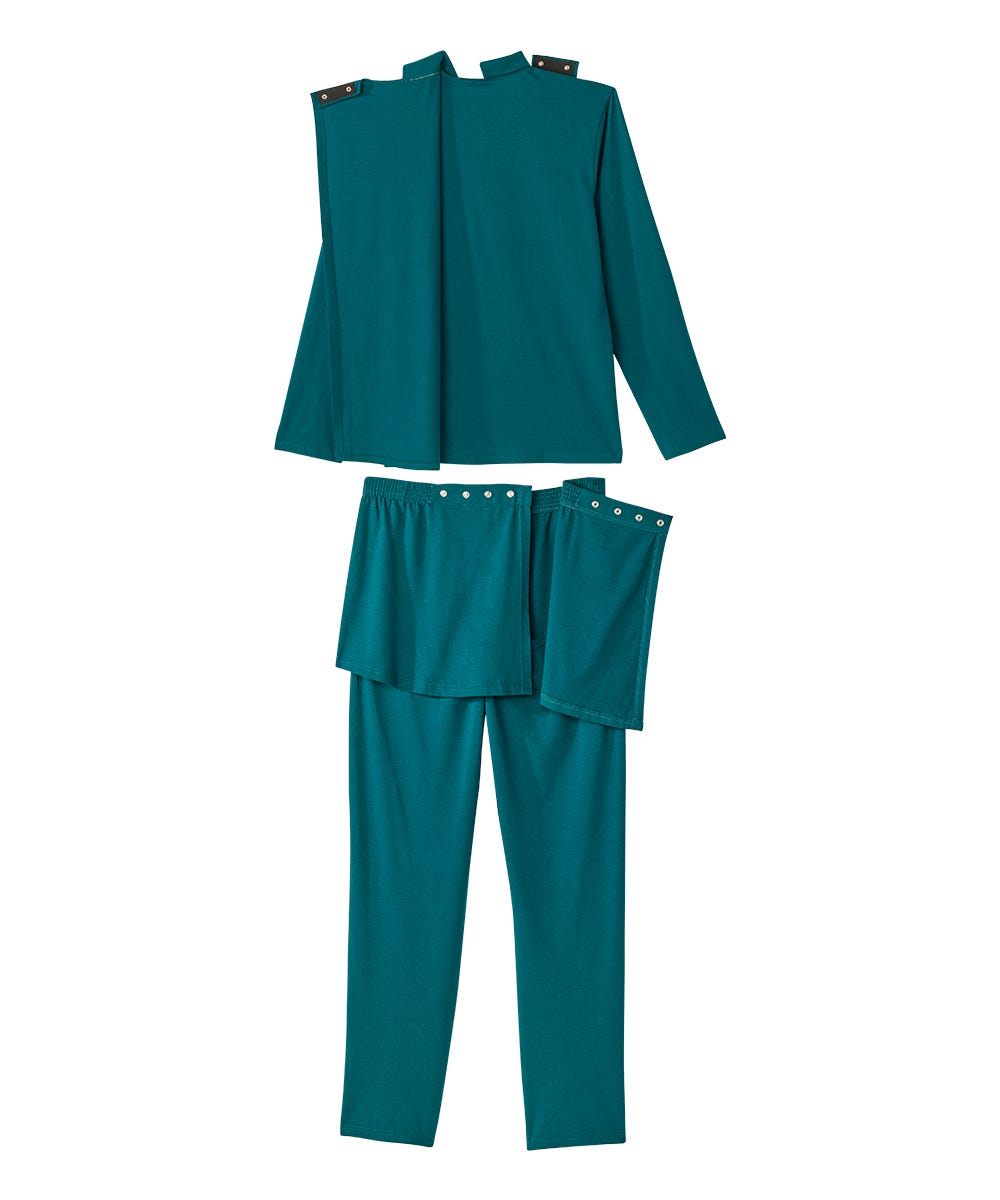 Men's Open Back Long Sleeve Polo & Open Back Pant Set - Clearance