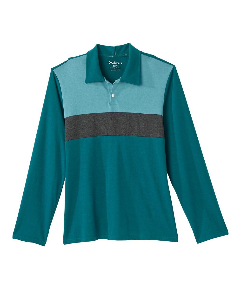 Men's Open Back Long Sleeve Polo & Open Back Pant Set - Clearance