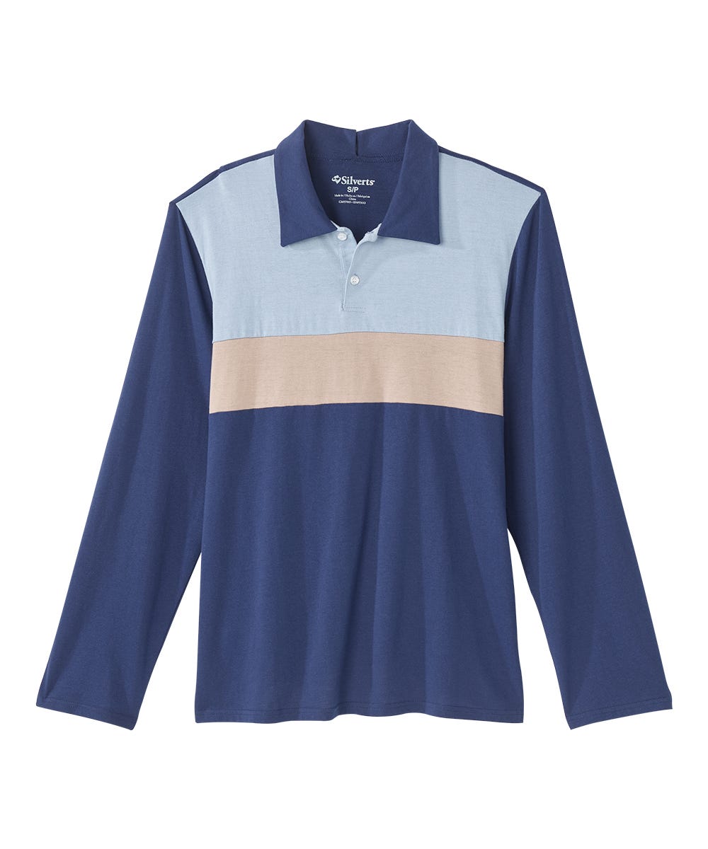 Men's Open Back Long Sleeve Polo & Open Back Pant Set - Clearance
