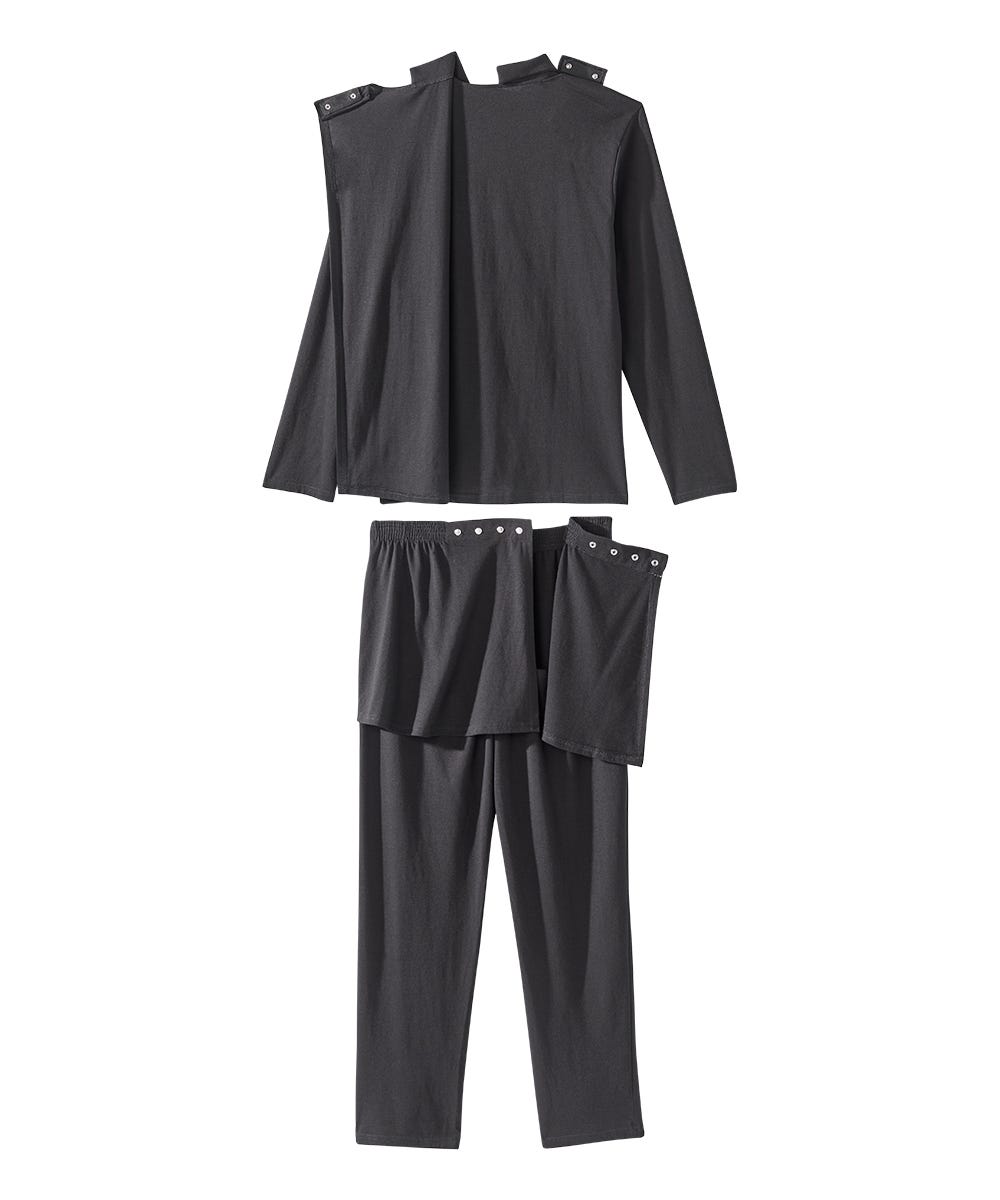Men's Open Back Long Sleeve Polo & Open Back Pant Set - Clearance