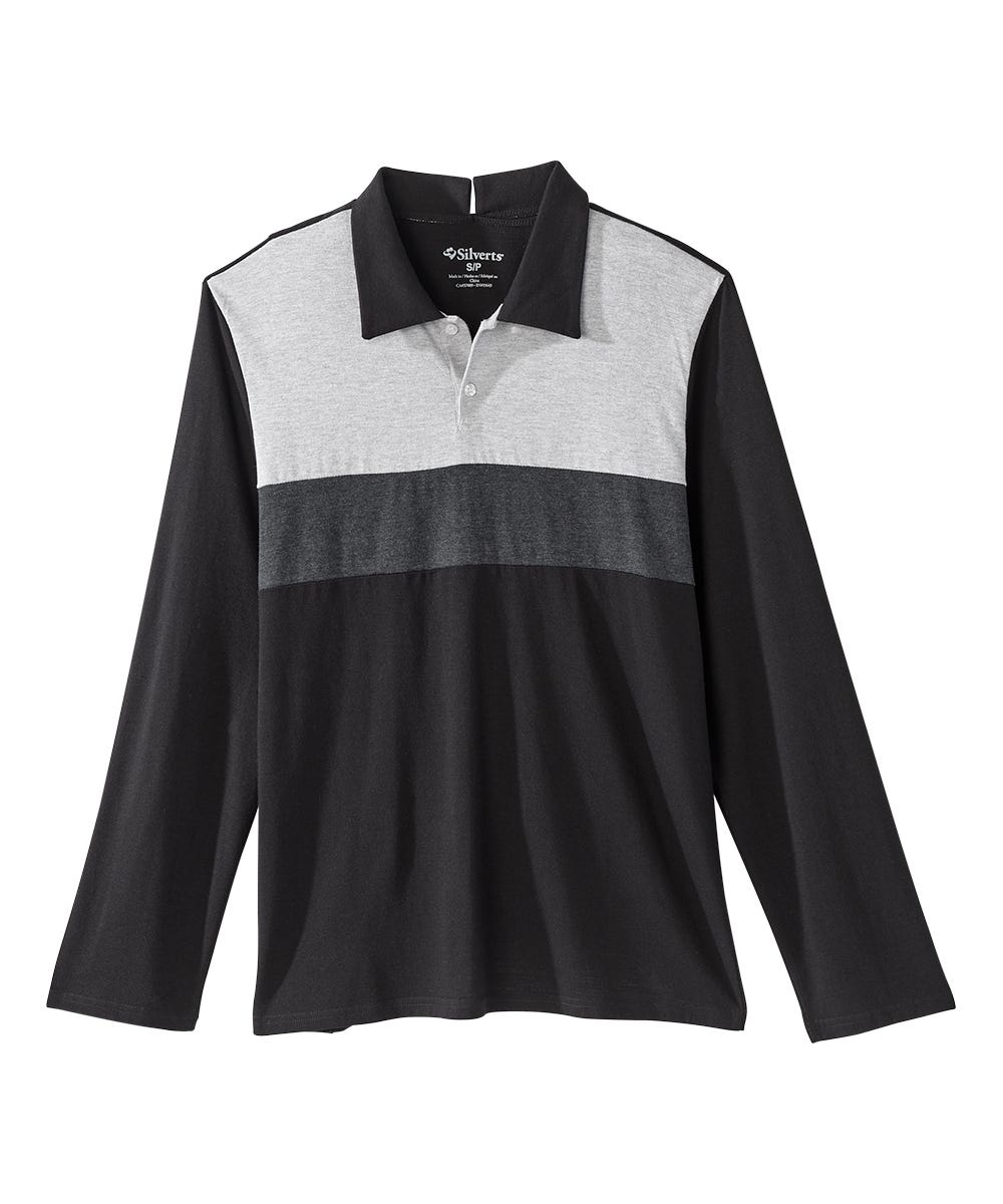 Men's Open Back Long Sleeve Polo & Open Back Pant Set - Clearance