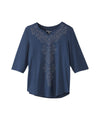 Women's Open Back V-Neck Embellished Top