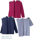 Men's Open Back Shirt Basics Bundle - 3 Styles