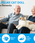 Assistex Therapy Cat Plush for Seniors with Dementia – Realistic Stuffed Animal Companion for Alzheimer’s, Memory Loss, Elderly Comfort – Soft, Calming, Lifelike Cat Toy